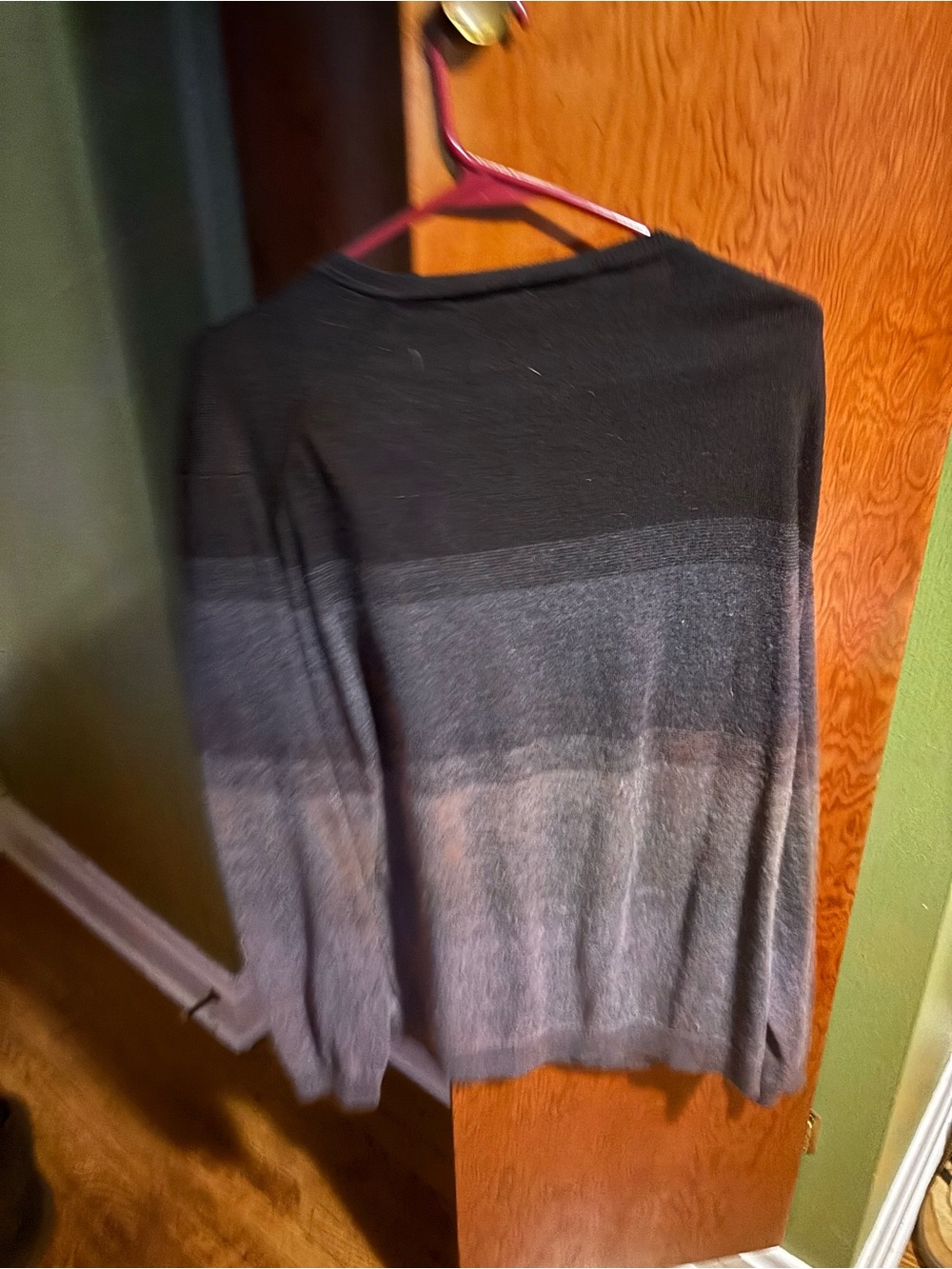 Calvin Klein Black and Gray Ombre Crewneck Sweater